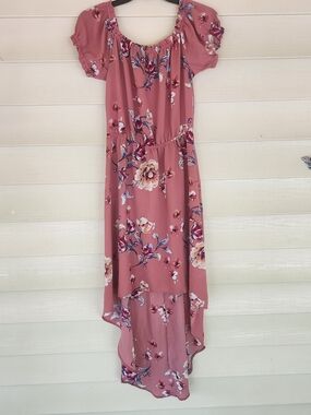 Rue21 Dusty Rose Floral High-Low Dress